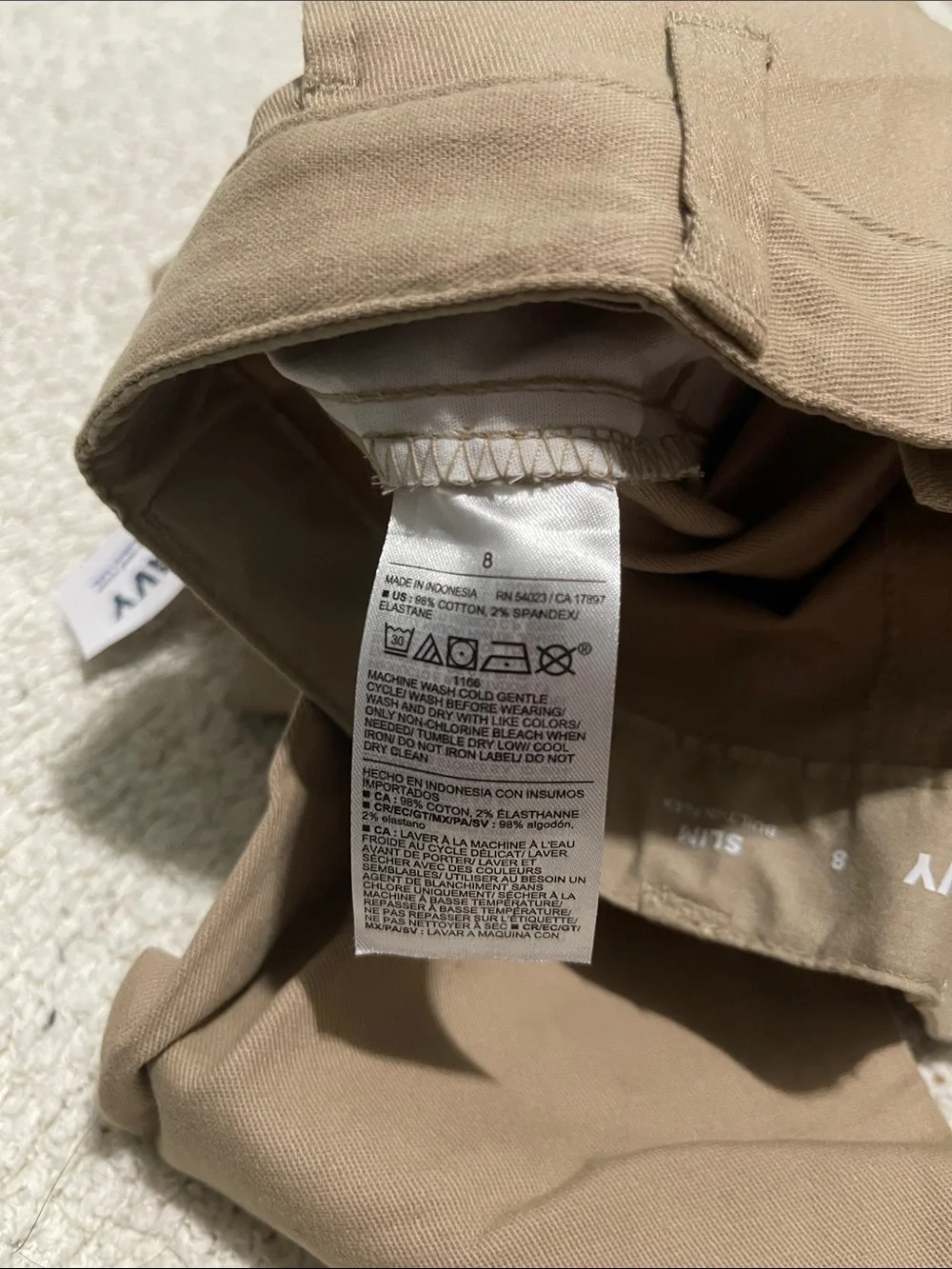 NWT- Old Navy - boy’s 8. Uniform Slim Pant